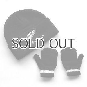 画像: オールブラックス・ベビーニット帽と手袋のセット